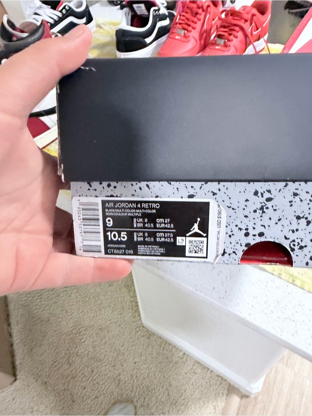 Jordan retro 4 black and red - Picture 11 of 11